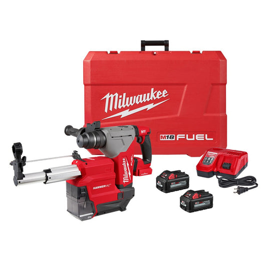Milwaukee 2915-22DE M18 FUEL 1-1/8” SDS Plus Rotary Hammer Kit With DExtractor edicated Dust - (2) XC6.0 Battery Pack - 658976