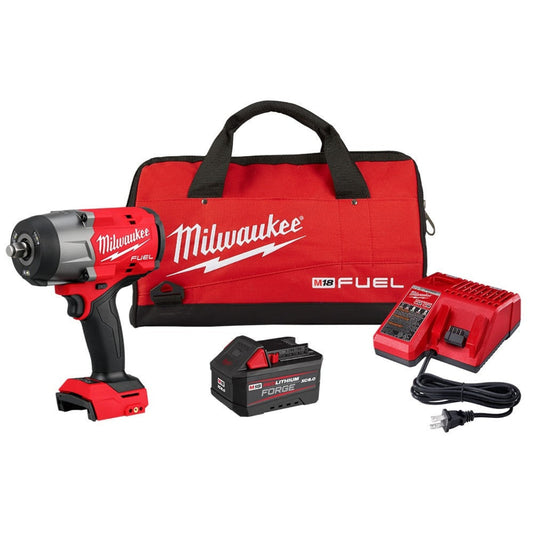 Milwaukee 2967-21F M18 FUEL 1/2" High Torque Impact Wrench w/ Friction Ring REDLITHIUM FORGE Kit - 748826