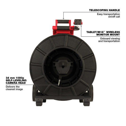 Milwaukee 2974-20 Milwaukee 200’ Pipeline Inspection Reel - 648115