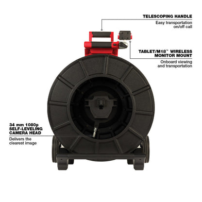 Milwaukee 2974-20 Milwaukee 200’ Pipeline Inspection Reel - 648115