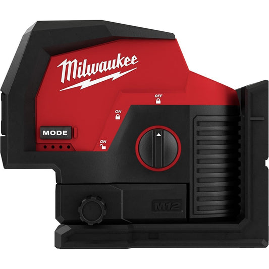 Milwaukee 3622-20 M12 Green Cross Line and Plumb Points Laser - 726341