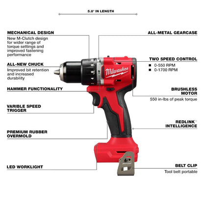 Milwaukee 3693-24CX M18 4-Tool Combo Kit - 756542