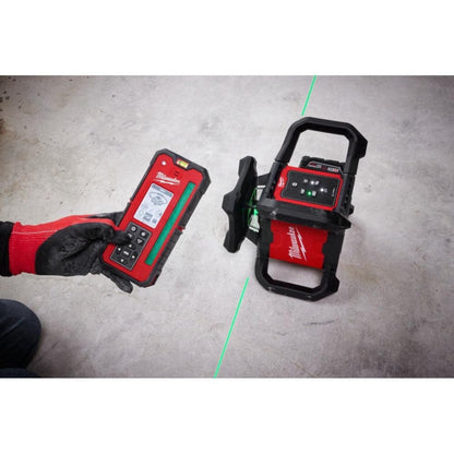 Milwaukee 3702-21 M18 Green Interior Rotary Laser Level Kit w/ Remote/Receiver & Wall Mount Bracket - 734966