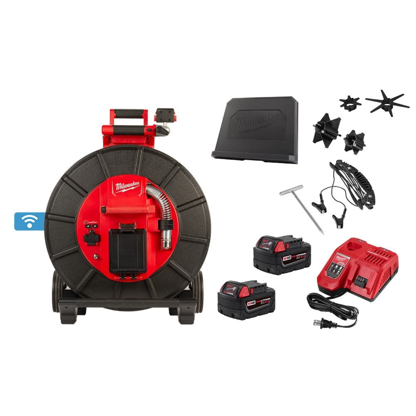 Milwaukee 3974-22 M18 200' Stiff Modular Pipeline Inspection System - 767622