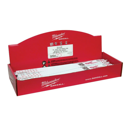 Milwaukee 48-01-7789 Sawzall Blade 18 TPI 12" Torch - Bulk (100 Pack) - 156103
