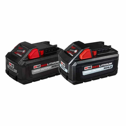 Milwaukee 48-11-1868 M18 18-Volt Lithium-Ion HIGH OUTPUT XC 8.0 Ah and 6.0 Ah Battery (2-Pack) - 736845