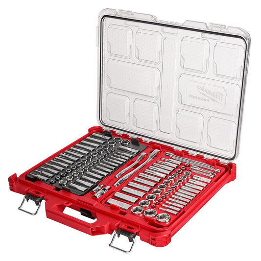 Milwaukee  48-22-9486 1/4" & 3/8”  106pc Ratchet and Socket Set in PACKOUT - SAE & Metric - 618137