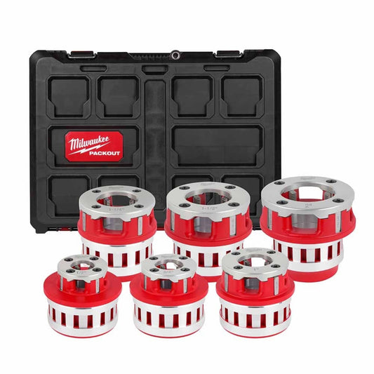 Milwaukee 48-36-1060 1/2" - 2" High Speed NPT Portable Pipe Threading Forged Aluminum Die Head Kit - 688667