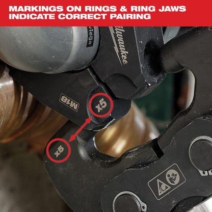 Milwaukee 49-16-2496X 1/2" - 1" IPS-P Pivoting Press Ring Kit for M12 FORCE LOGIC Press Tool - 760086