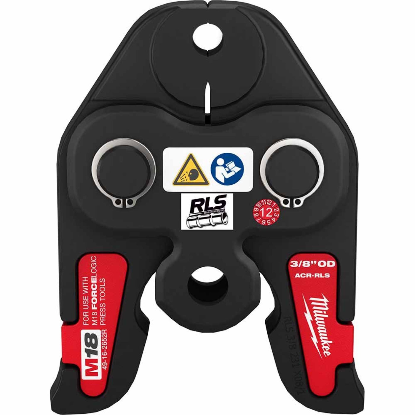 Milwaukee 49-16-2652R 3/8" RLS ACR Press Jaw for M18 FORCE LOGIC Press Tools - 667546