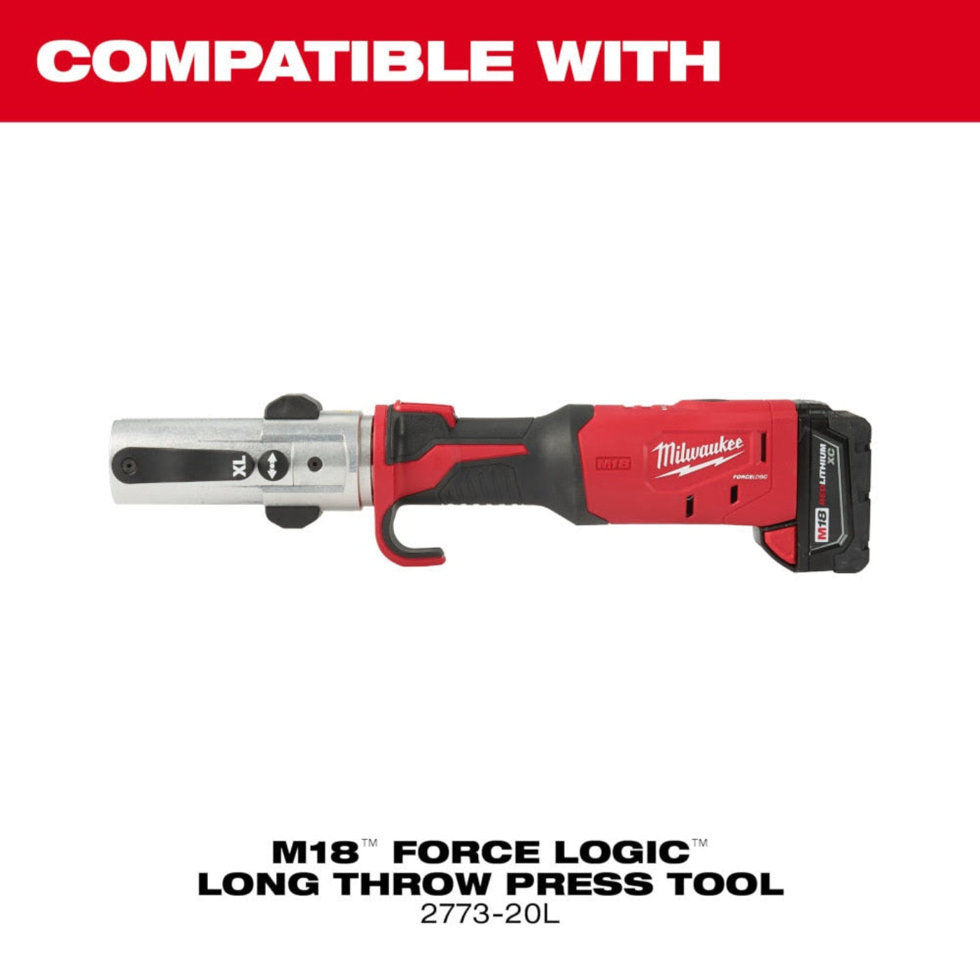 Milwaukee 49-16-2698X 2-1/2"- 4" IPS-P Pivoting Press Ring Kit for M18 FORCE LOGIC Throw Press Tool - 760181