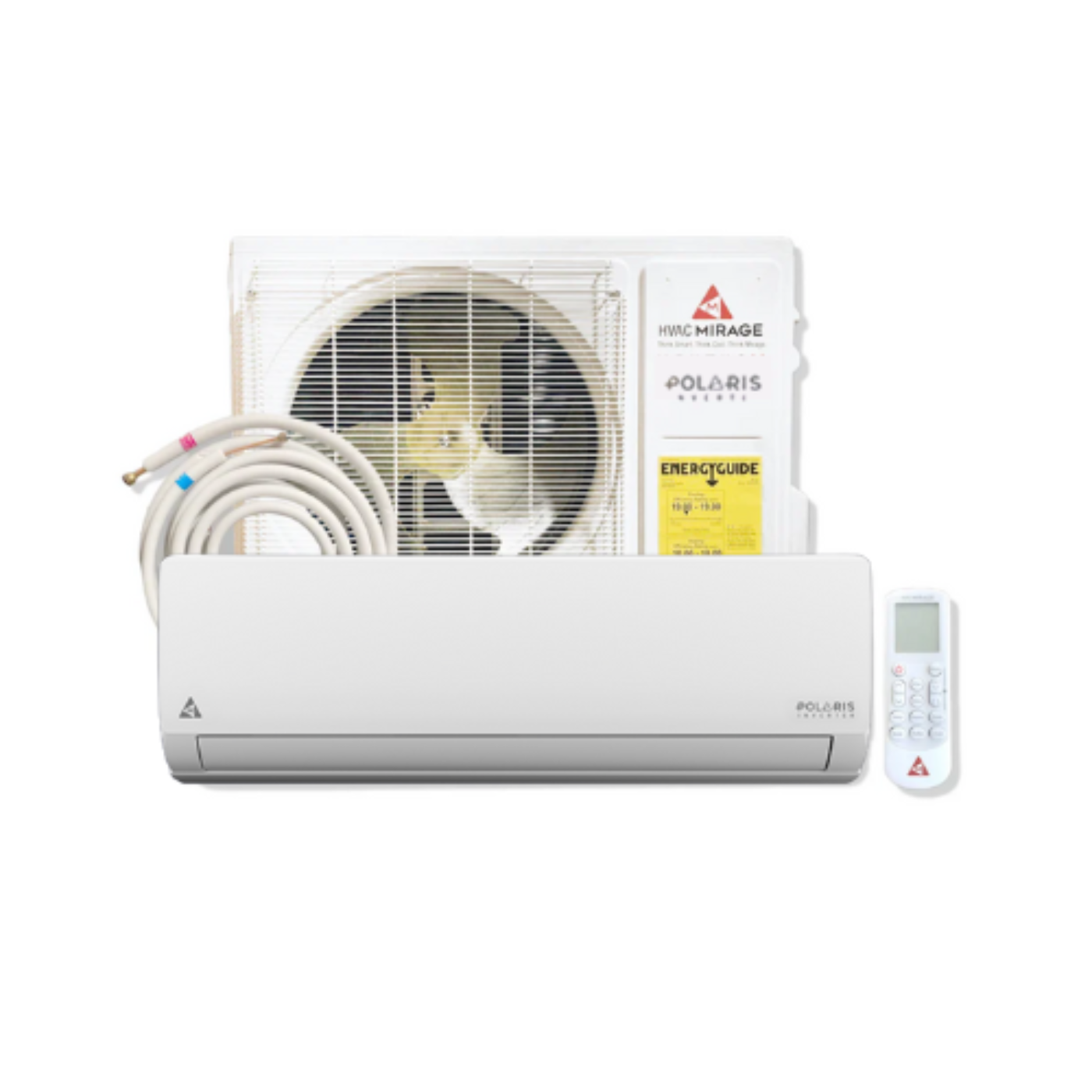 Mirage Polaris 9,000 BTU 19 SEER2 Ductless Mini Split Air Conditioner and Heat Pump - 110V/60Hz - VXH090A