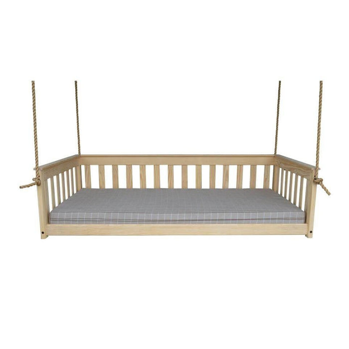 A&L Furniture Versaloft Mission Style Hanging Day Bed with Ropes - Twin & Full Size - Pine