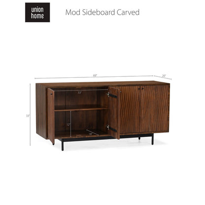 Union Home Mod Sideboard Carved  - LVR00253