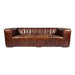 Moe's Home Collection Castle Sofa Cappuccino Brown Leather PK-1009-20