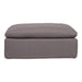 Moe's Home Collection Clay Ottoman Livesmart Fabric Light Gray YJ-1002-29