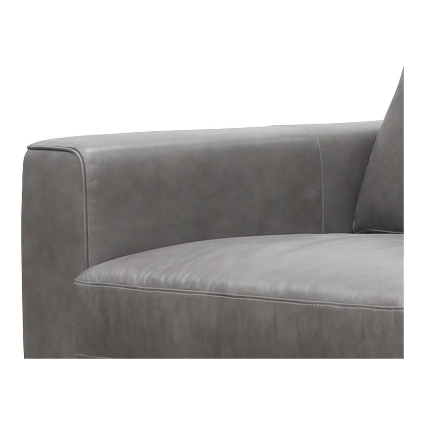 Moe's Home Collection Hansen Leather Sofa Concrete Gray - XQ-1009-15