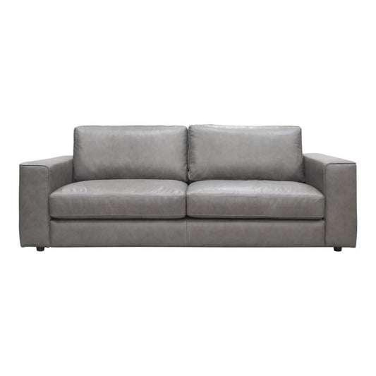 Moe's Home Collection Hansen Leather Sofa Concrete Gray - XQ-1009-15