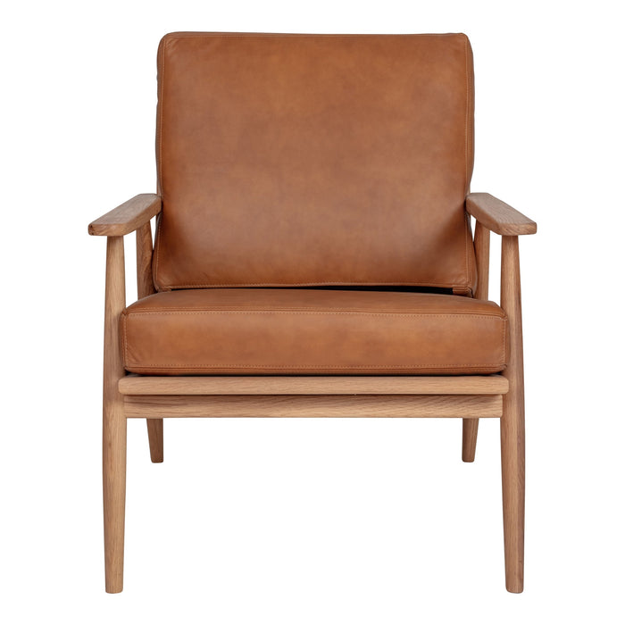 Moe's Home Collection Harper Leather Lounge Chair Tan YC-1017-40