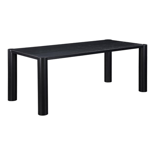 Moe's Home Collection Post Dining Table Oak in Black - BC-1111-02