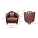 Moe's Home Collection Salzburg Club Chair Cappuccino Brown Leather PK-1000-20