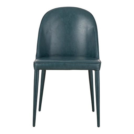 Moe's Home Collection Set of Two Burton Dining Chair Dark Teal Vegan Leather YM-1002-36