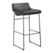 Moe's Home Collection Set of Two Starlet Barstool Onyx Black Leather PK-1107-02