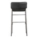 Moe's Home Collection Set of Two Starlet Barstool Onyx Black Leather PK-1107-02