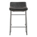 Moe's Home Collection Set of Two Starlet Counter Stool Onyx Black Leather PK-1106-02