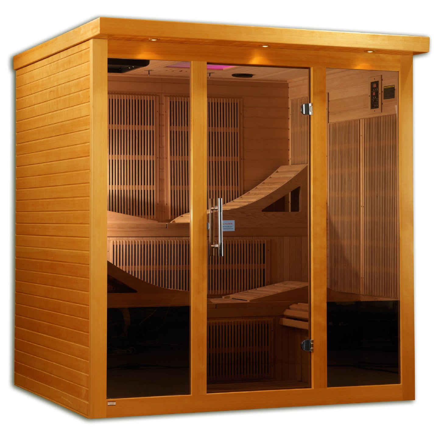 Golden Designs "Monaco" 6 Person Ultra Low EMF Far IR Sauna - DYN-6996-01 Elite