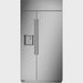 Monogram – 24.6 Cu. Ft. Side-by-Side Built-In Refrigerator with Dispenser – Stainless steel - ref15