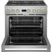 Monogram – 6.2 Cu. Ft. Freestanding Gas Convection Range with 6 Burners – Stainless steel - gas14