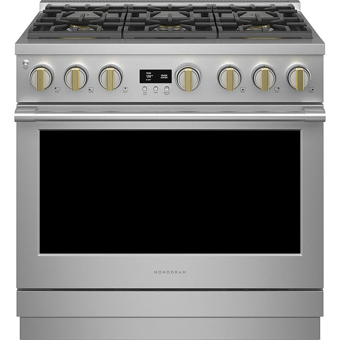 Monogram – 6.2 Cu. Ft. Freestanding Gas Convection Range with 6 Burners – Stainless steel - gas14