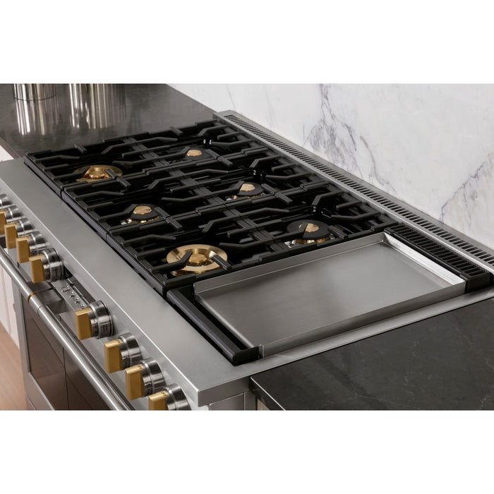 Monogram – 8.25 Cu. Ft. Freestanding Double Oven Dual Fuel Convection Range with Self-Clean, Built-In Wi-fi, and 6 Burners – Stainless steel - eo67