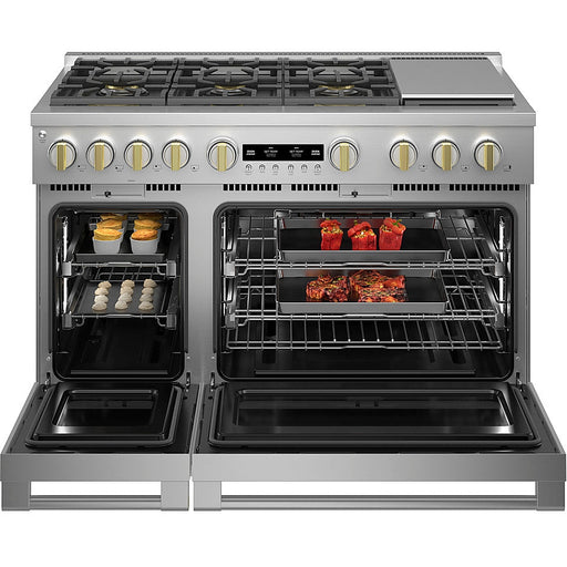 Monogram – 8.9 Cu. Ft. Freestanding Double Oven Gas Convection Range with 6 Burners – Stainless steel - gas54