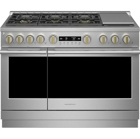 Monogram – 8.9 Cu. Ft. Freestanding Double Oven Gas Convection Range with 6 Burners – Stainless steel - gas54