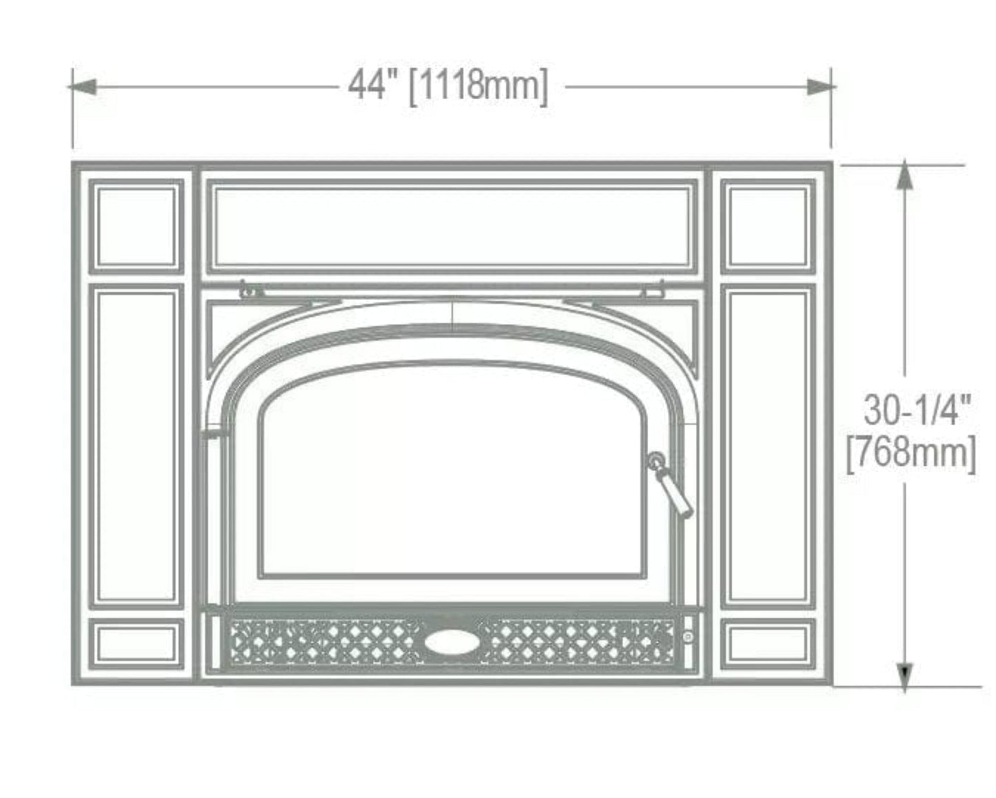 Vermont Castings Montpelier II Cast Iron Wood Burning Fireplace Insert - MONTP-II-CB