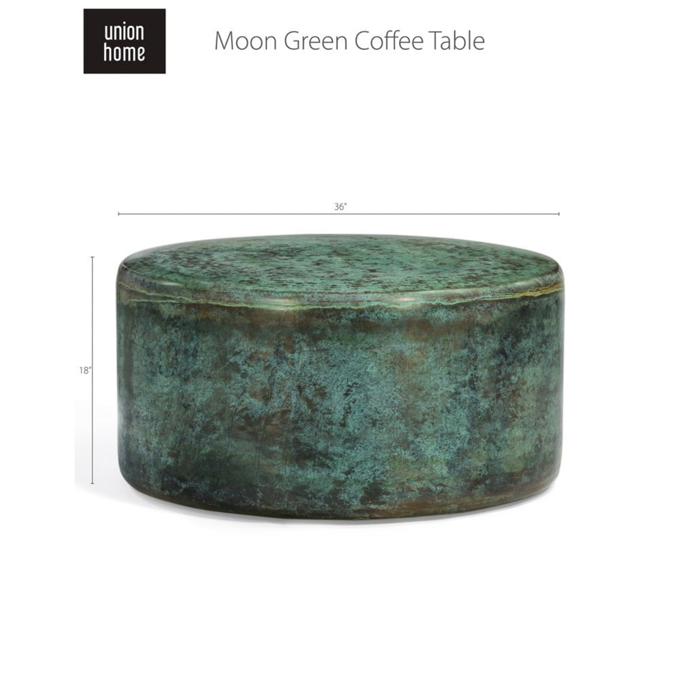 Union Home Moon Green Coffee Table  - LVR00426