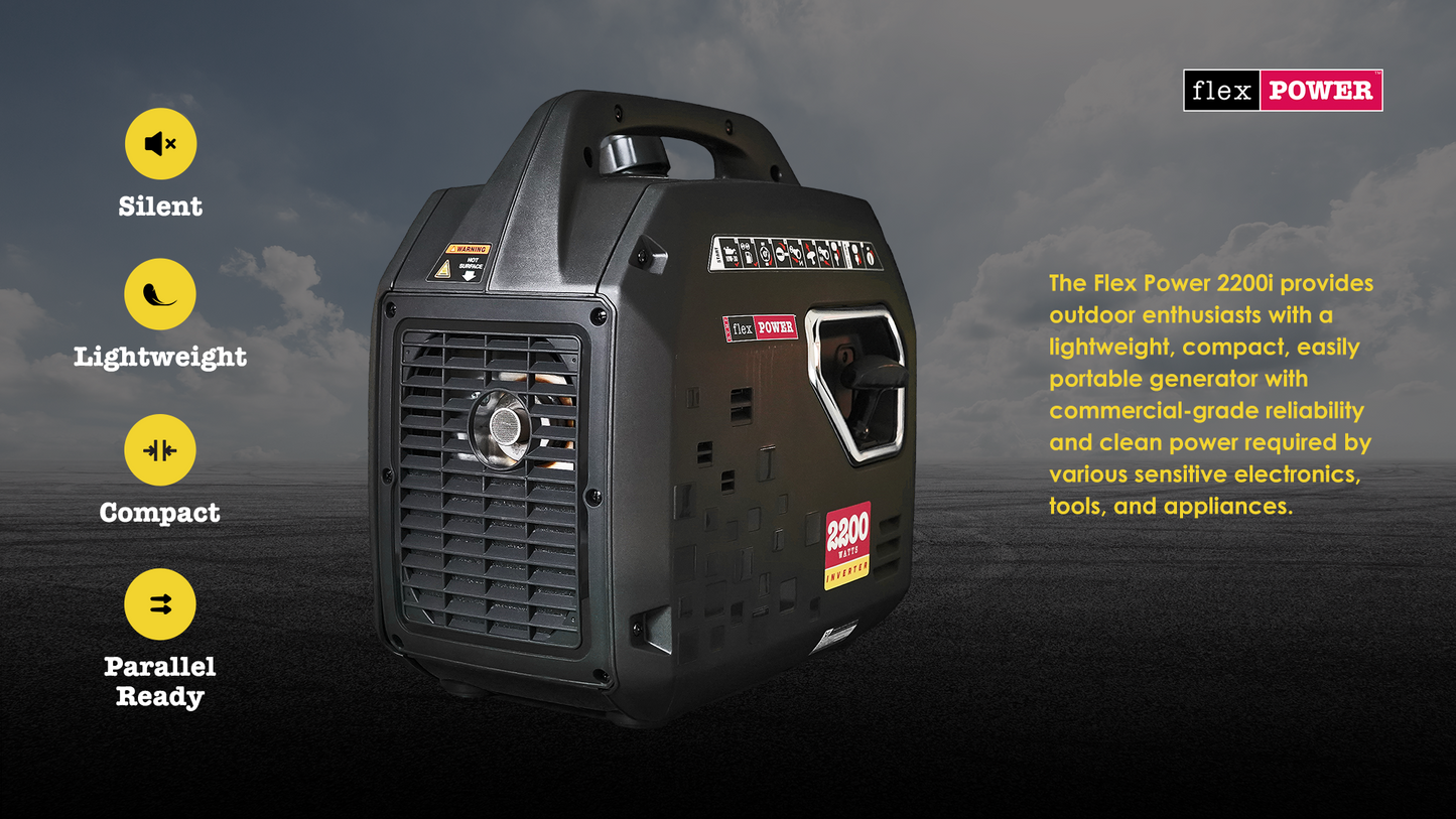 RVMP Flex Power 2200i | 2200 Watt Silent Inverter Portable Generator - 220472