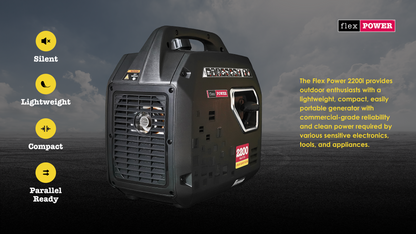 RVMP Flex Power 2200i | 2200 Watt Silent Inverter Portable Generator - 220472