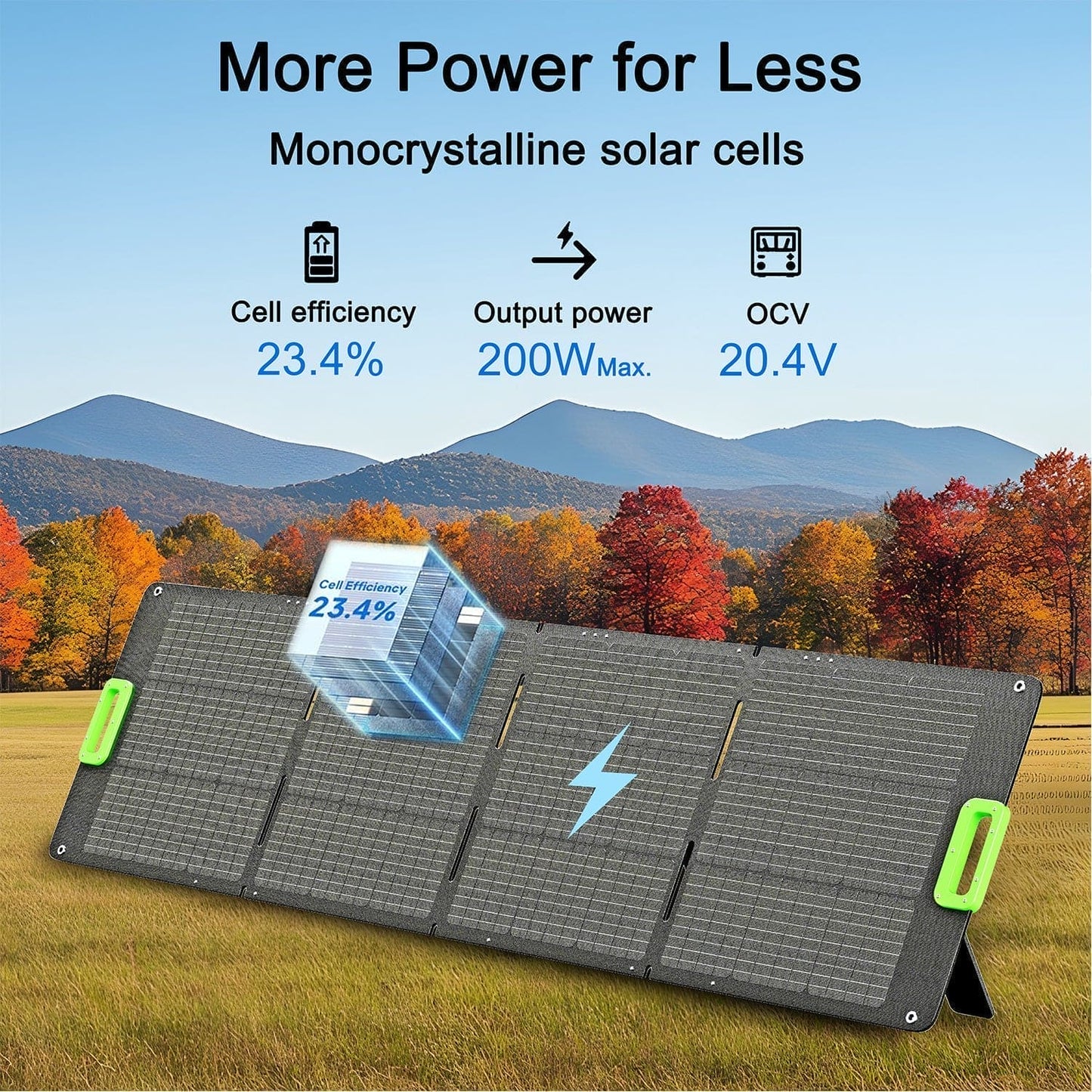 Nature's Generator 200W Folding Solar Panel - NG200FPNL