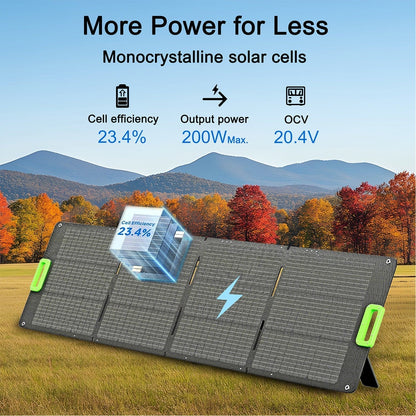Nature's Generator 200W Folding Solar Panel - NG200FPNL