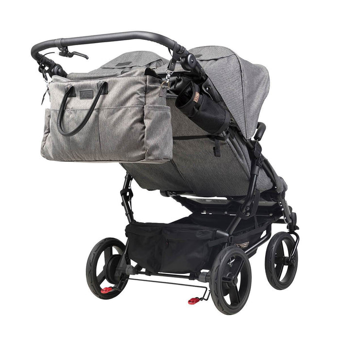 Mountain Buggy Duet Luxury Herringbone Double Stroller - With Carrycot Plus Bundle - DUETPR-v3-75, CCPD-V3-2-75