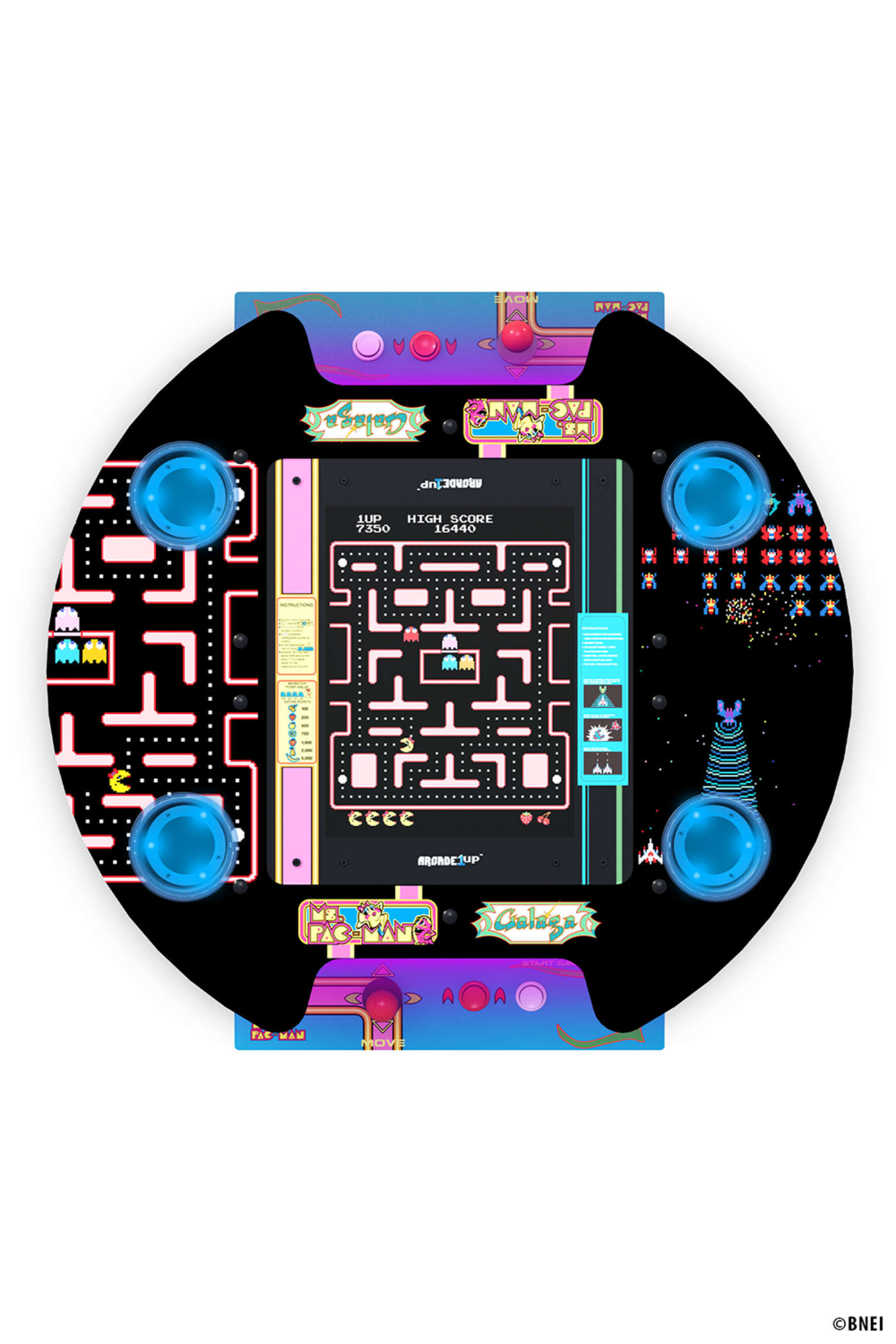 Arcade1Up Ms. PAC - MAN / GALAGA Pub Table Arcade Machine 12 Games in 1 - MSP-K-404300