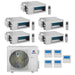 GREE Multi Gen2 Series 42,000 BTU 5-Zone Concealed Duct 9K+9K+12K+12K+12K Ductless Mini-Split System - MULTI42HP230V1EO,2xDUCT09HP230V1BD,3xDUCT12HP230V1BD