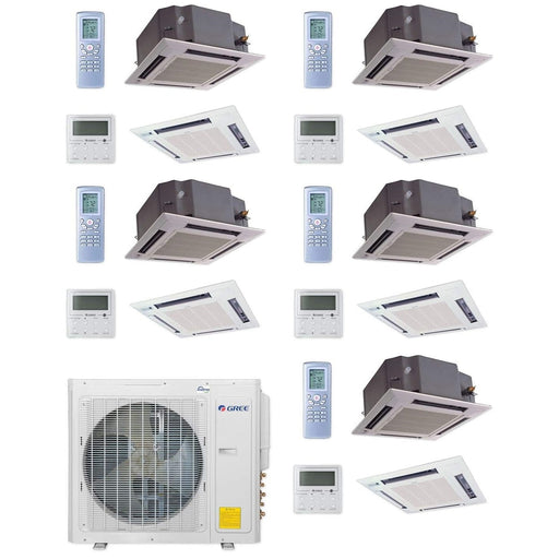 GREE Multi+ Ultra Series 42,000 BTU 5-Zone Ceiling Cassette 12K+12K+12K+12K+12K Ductless Mini-Split System - MS5qUuf6Dnk5ubGFfeNKvnWfNV2i9Ymio1