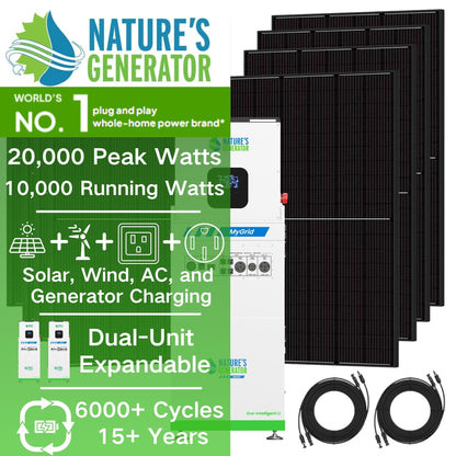 Nature's Generator  MyGrid 10K Solar Generator for Home - NGMGTNAUA