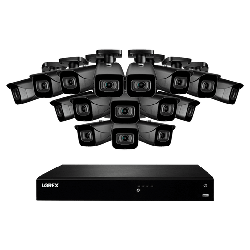 Lorex N4K3-1616BB 16-Channel NVR System with Sixteen 4K 8MP IP Cameras Security Surveillance System New