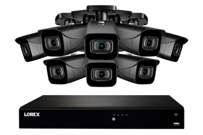 Lorex  16-Channel Fusion NVR System with Eight 4K (8MP) IP Cameras Security Surveillance System New - N4K3-168BB