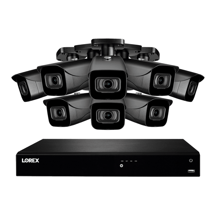 Lorex 16-Channel Fusion NVR System with Eight 4K 8MP IP Cameras Security Surveillance System New N4K3-168BB